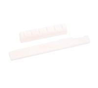 KIMISS Set di Selle per Capotasti per Chitarra - Puro Osso di Mucca Bianco per Chitarre Acustiche Folk - Migliora la qualità del Suono e l'estetica - Accessori per Chitarra