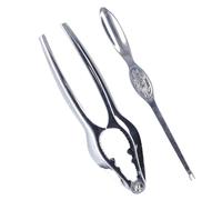 KIMISS Set di Strumenti di Granchio in Acciaio Inossidabile - Crack di Granchio, Clamp/Holder e Cucchiaio per un Senza Sforzo Che Mangia a Casa