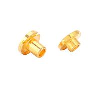 KIMISS Set di Supporti per Corde per Chitarra Elettrica in Argento - 2 Pezzi per Alberi per Corde da 5 Mm e 7,8 Mm con Viti, Lega di Rame-zinco, Adatti per Chitarre Elettriche (GOLD)