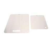 KIMISS Set di Taglieri in Acciaio Inossidabile da 2 Pezzi - Tagliere per Alimenti a Doppia Faccia, Addensato, Leggero e Non Tossico per la