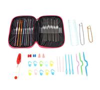 KIMISS Set di Uncinetti per Lavorare a Maglia, Design Ergonomico Kit di Ferri da Uncinetto in Alluminio Colorato da 22 Pezzi con Accessori per Principianti (#1)