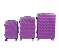 KIMISS Set di Valigie Spinner Rigide da 3 Pezzi con Lucchetto TSA - Set di Valigie Leggere e Resistenti Agli Urti da 20 Pollici, 24 Pollici, 28 Pollici (PURPLE)