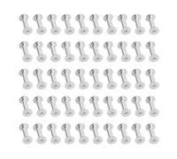 KIMISS Set di Viti Chicago a Testa Piatta Tonda per Artigianato in Pelle e Abbigliamento - Kit di Rivetti in Acciaio Inossidabile M4 da 50 Set per Progetti Personalizzati