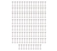 KIMISS Set di Viti per Rivetti M2 per Applicazioni con Testa a Esagono Incassato Tondo Piatto - 100 Paia di Accessori di Fissaggio Durevoli in Acciaio Inossidabile (3 * 16 * 6 mm)