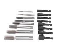 KIMISS Set Professionale di Bussole per Rubinetto da 16 Pezzi Facile Maschiatura, Gambo Esagonale da 1/4 di Pollice, Acciaio Legato Resistente