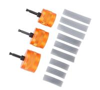 KIMISS Set Scovolino per Tubi in Rame e Kit Spazzole Metalliche per Trapani - Gambo Esagonale da 1/4", 9 Strisce di Spazzole Sostituibili per la Pulizia dei Tubi da 1/2", 3/4", "