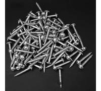 KIMISS Set Versatile di Viti Autofilettanti - Vite Obliqua M4-25mm Zincata da 100 Pezzi per Dispositivi Elettronici e Macchinari