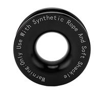 KIMISS Snatch Ring, Winch Snatch Recovery Ring 41000lbs Forza di Rottura per 7/16in 1/2in Soft Grillo con 3/16in 1/4in 3/8in Corde(Nero)