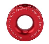 KIMISS Snatch Ring, Winch Snatch Recovery Ring 41000lbs Forza di Rottura per 7/16in 1/2in Soft Grillo con 3/16in 1/4in 3/8in Corde(Rosso)
