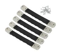 KIMISS Sostituzione Maniglia Bagaglio per Valigie - 5 Set Maniglia Bagaglio Mobili Fai da Te in Pelle Plastica Cassetta degli Attrezzi Scatola Contatore Elettrico Sostituibile - Alta versatilità