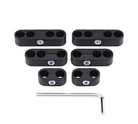 KIMISS spark plug wire holder + 7mm 8mm Separatori di fili Divisori Telai Adattatore di montaggio per la linea del freno e la linea del gas Separatore di cavi del motore Divisore(Nero SI-A0731)