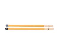KIMISS Spazzole per Tamburi Retrattili Kit di Accessori per Strumenti a Percussione in bambù - Comode Maniglie in Gomma (YELLOW)