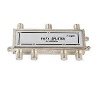 KIMISS Splitter per Cavo Coassiale a 6 Vie Splitter di Segnale Coassiale per Antenna TV CATV 5-1000 MHz Distribuzione Ottimale del Segnale TV