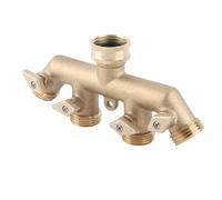 KIMISS Splitter per Tubi Giardino a 4 Vie G3/4 con Valvola a Sfera-Adattatore Affidabile per Irrigazione, Irrigazione e Lavaggio dell'auto-Facile Installare Connettore per Tubi per Standard