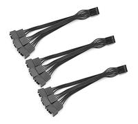 KIMISS Splitter per Ventola per PC Splitter per Ventola Isolamento in PVC Cavo di Prolunga per Ventola da 3 Pezzi Cavo da 1 a 3 Connettore Splitter a 4 Pin Adattatore Convertitore di