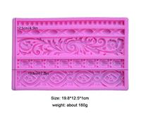 KIMISS Stampo Silicone di Scrollata Barocco Fai -da -te per Decorazione di Torte Design Europeo E per Cottura Creativa E Crafting Al Cioccolato (PINK)
