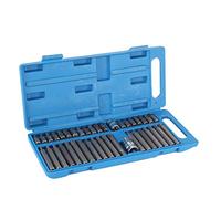 KIMISS STAR SPLINE Hocket Bit Impostare 40pcs per 1/2 Pollici e 3/8 Pollici, Acciaio Cromatico Pesante, Ideale per la Riparazione Automobilistica