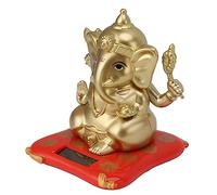 KIMISS Statue del Dio Elefante Ganesha Ad Energia Solare, Statuetta 'idolo Indiano Ganesha, Sculture per Cruscotto e Decorazioni per la Casa, per gli Amanti della