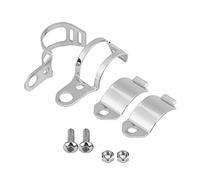 KIMISS Steel Sheet 2Pcs Regolabile staffa di montaggio per torcia moto adatta per forcella anteriore 30-45mm(argento)