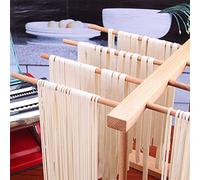 KIMISS Stendipasta Pieghevole in Legno - Portaspaghetti in Legno di Faggio - Design Compatto - Appendipasta in di Faggio Naturale per Tagliatelle Fresche e Spaghetti - Casa e (Come mostrato)