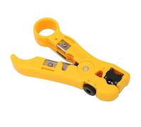 KIMISS Strumento Spelafili per Cavi Coassiali con Anelli per le - Spellafili Ergonomico Multifunzionale per Cavi RG6, RG59, UTP e CAT5 - Facile da Usare per Tondi e Piatti