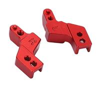 KIMISS Supporti per Paraurti Anteriore da 2 Pezzi Sedili di Fissaggio Leggeri in Lega di Alluminio con Chiave per Viti per Auto AXIAL SCX24 1/24 RC - Stabilità Migliorata (rosso)