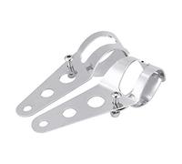 KIMISS Supporto per Montaggio Staffa Faro Moto - Design Universale a Forcella Nera per Vari Modelli - Costruzione in Ferro Resistente (SILVER)