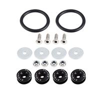 KIMISS Supporto per paraurti , rondella per paraurti in lega di alluminio per auto/kit di fissaggio vano motore bullone di fissaggio rapido(Nero)