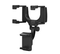 KIMISS Supporto per telefono auto, supporto per telefono universale per specchietto retrovisore per auto per GPS Smartphone （Nero）