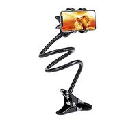 KIMISS Supporto per Webcam Supporto a Collo di Cigno con Viti Universali da 1/4 di Pollice per Telefoni e Fotocamere - per Braccio Flessibile per Scrivania, Letto e Viaggio (BLACK)