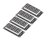 KIMISS Tabellone LED Compatto a Tubo Digitale a 4 Cifre, Modulo Orologio a 7 Segmenti TM1637 0,56 Pollici, Affidabile, Facile Installare, di Lunga Durata (Rosso MRA041D)