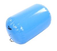 KIMISS Tappetino per Ginnastica Gonfiabile con Rullo Ad Aria - Rullo Rotante in PVC da 0,7x0,9 M con Pompa Manuale per Allenamento di Cheerleader e Uso Domestico (BLUE)