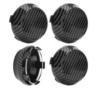 KIMISS Tappi Centrali per Ruote in Stile Fibra di Carbonio 60 Mm Universali per Ruote Originali e Modificate - Materiale ABS Ad Alta Resistenza con Bloccaggio Sicuro, Set di 4