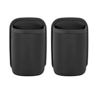KIMISS Tasca Portaoggetti Laterale per Sedile Auto, Organizzatore Portabicchieri per Porta Auto, Confezione da 2 in Pelle PU Impermeabile, for Interni (Nero 2 PZ)