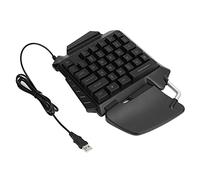 KIMISS Tastiera da Gioco Meccanica RGB con una Mano, 35 Tasti USB Cablata Portatile Videogiochi Accessori per PC Tastiere Tastierino Ergonomico con Poggiapolsi per 98SEME 2000