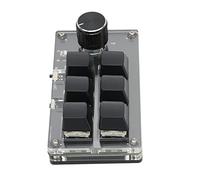 KIMISS Tastierino da Gioco Meccanico - 6 Tasti e 1 Manopola, Tastierino OSU Wireless Dual Mode USB, Programmabile per Giochi e Controllo Multimediale