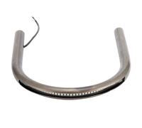 KIMISS Telaio a cerchio con anello per sedile posteriore per tubo piatto stile Cafe Racer adatto per con indicatore di direzione del freno(210mm)