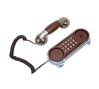 KIMISS Telefono Fisso retrò - Telefono Domestico con Filo con Supporto a Parete e Flash Telegramma in Entrata per Casa, Scuola, Ufficio, Hotel (Nichel cobalto)