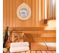 KIMISS Termoigrometro per Legno 2 in 1 a Forma di Goccia per Sauna e Bagni Turchi - Accessorio per la Misurazione Accurata della Temperatura e dell'umidità