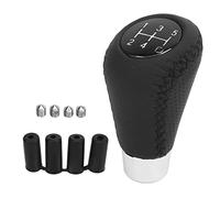 KIMISS Testa del a 5 velocità - Adatta per Auto con Manuale, Pomello del Universale in Vera Pelle e Lega di Alluminio per un Migliore Controllo di Guida (#1)