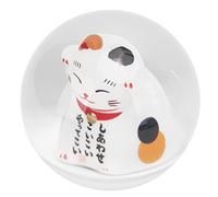 KIMISS Testa del Pomello del Universale Lucky Cat - Accessorio per Interni Auto in Acrilico con 3 Adattatori per Manuale e Automatico