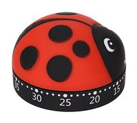 KIMISS Timer Cucina Design di Coccinella con Allarme da 70 DB - Timer Pratico di Cottura in Acciaio Inossidabile per la Gestione del Tempo in Cottura, Compiti a Casa Ed Esercizi