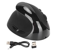 KIMISS Topo Ergonomico a Sinistra 2,4 G Mouse Verticale Wireless con Adattatore USB - PC per Mouse Ricaricabile, Utenti a Mancino DPI (#2)