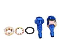 KIMISS Ugello Lavavetri Universale 2 Pezzi Ugello Lavavetri Spruzzatore Parabrezza Anteriore Auto Universale in Lega di Alluminio Rosso con Luci a LED (BLUE)