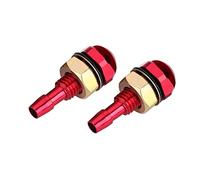 KIMISS Ugello Lavavetri Universale 2 Pezzi Ugello Lavavetri Spruzzatore Parabrezza Anteriore Auto Universale in Lega di Alluminio Rosso con Luci a LED (rosso)