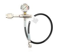 KIMISS Valvola con Manometro Esagonale per Esterni in Acciaio Inossidabile 347 - Adattatore per Connettore Tubo di Riempimento Aria Ad Alta Pressione per Stazione di Riempimento Aria