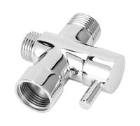 KIMISS Valvola Deviatrice per Rubinetto a 3 Vie per Soffione a Mano e Soffione Fisso - Accessori per Doccia da Bagno in Cromo Lucido (Distributore acqua 7/8 C)