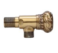 KIMISS Valvola di Arresto Ad Angolo 1/2" G1/2 in Ottone per Bagno e Toilette - Valvola di Intercettazione Acqua Calda Fredda in Rame Resistente Alla Pressione (C)