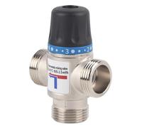 KIMISS Valvola di Controllo della Temperatura dell'acqua per Uso Domestico - Valvola Miscelatrice Termostatica Che Interrompe Automaticamente il Dispositivo di Controllo della Temperatura - (G1")