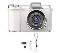 KIMISS Videocamera Digitale Portatile da 48 MP 1080P, Zoom 8X Messa a Fuoco Automatica Antivibrazione Schermo Ribaltabile da 2,4 Pollici, Funzione Webcam Flash Incorporata Ricarica USB (1)